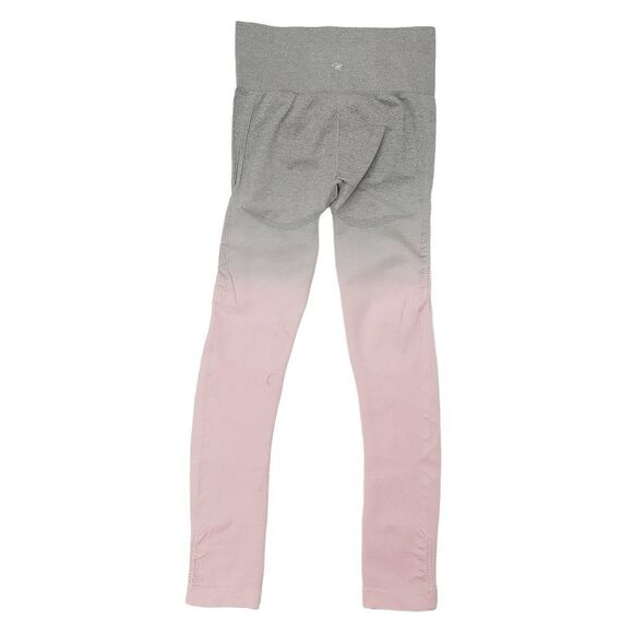Chiczele Leggings Womens Small High Waisted Gray Pink Yoga Gym Athletic - Picture 2 of 11